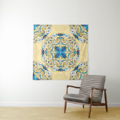 Patchwork Arabische Bloemen  Textuur Wandkleed (In Situ (horizontaal))