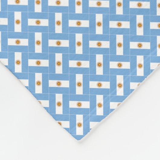 Patchwork Argentinië Vlag Patroon Fleece Deken (Hoek)