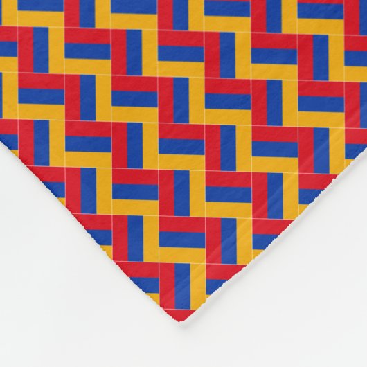 Patchwork Armenië Vlag Patroon Fleece Deken (Hoek)