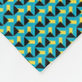 Patchwork Bahamas Vlag Patroon Fleece Deken
