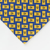 Patchwork Barbados Vlag Patroon Fleece Deken (Hoek)