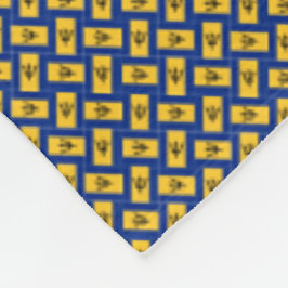 Patchwork Barbados Vlag Patroon Fleece Deken