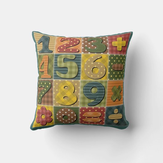 Patchwork Basic Numeral Pattern Kussen (Achterkant)
