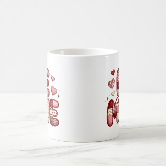 Patchwork "Be Mine" Valentine's  Mug Koffiemok (Center)