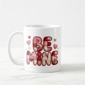 Patchwork "Be Mine" Valentine's  Mug Koffiemok (Links)