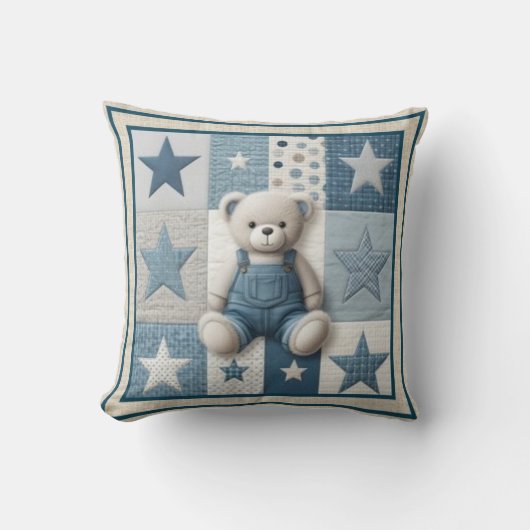 Patchwork Bear Pillow Kussen (Voorkant)