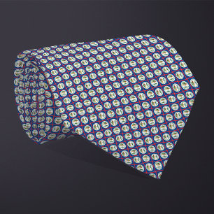 Patchwork Belize Vlag Patroon Stropdas
