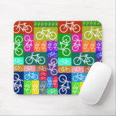 Patchwork Bicycles Art Muismat (Met muis)