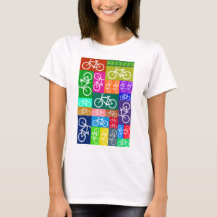 Patchwork Bicycles Art T-shirt