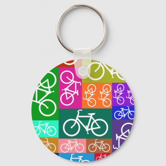 Patchwork Bicycles Sleutelhanger (Voorkant)