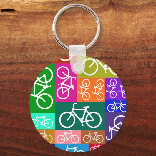 Patchwork Bicycles Sleutelhanger (Voorkant)