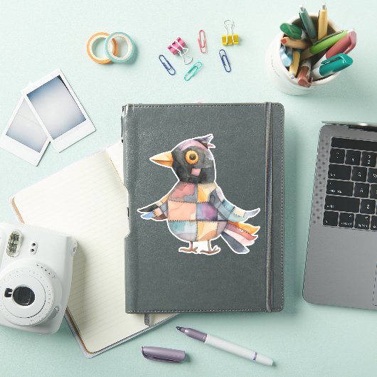 Patchwork Bird Sticker (iPad Cover)