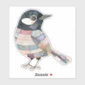 Patchwork Bird Sticker (Vel)