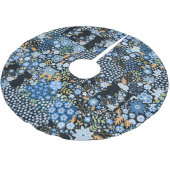 Patchwork Blauwe Bloemen: Naadloze Stof. Kerstboom Rok (Gekanteld)