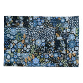 Patchwork Blauwe Bloemen: Naadloze Stof. Kussensloop (Achterkant)
