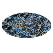 Patchwork Blauwe Bloemen: Naadloze Stof. Snijplank (Hoek)