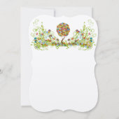 Patchwork Bloem Liefdesboom Trouw Uitnodiging (Achterkant)