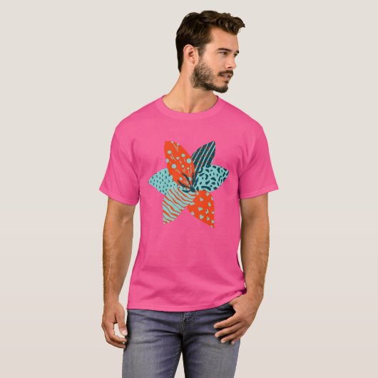 patchwork bloem t-shirt (Voorkant volledig)