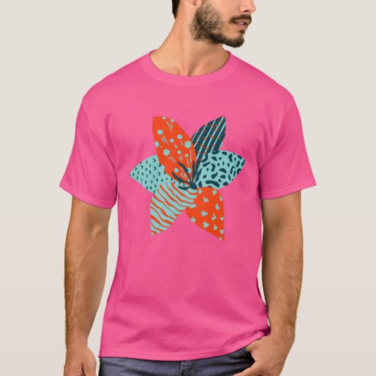 patchwork bloem t-shirt (Voorkant)