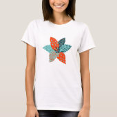 patchwork bloem t-shirt (Voorkant)