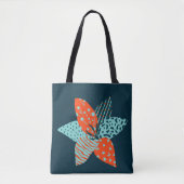 patchwork bloem tote bag (Voorkant)