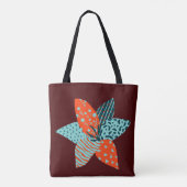 patchwork bloem tote bag (Achterkant)