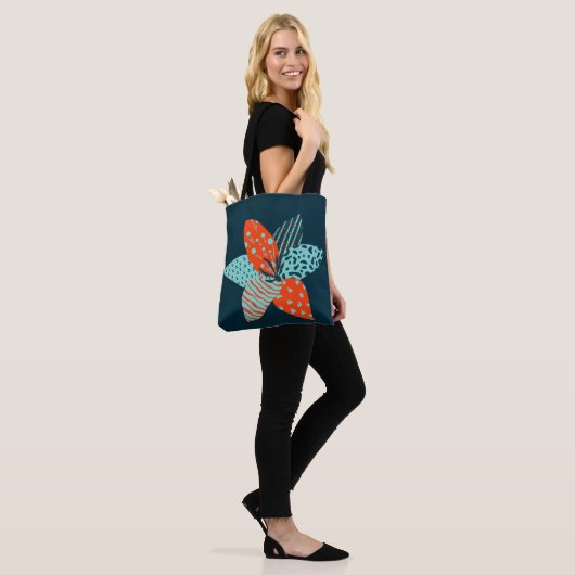 patchwork bloem tote bag (Op model)