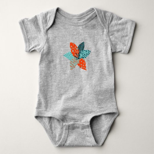 Patchwork Bloem Zomer Meisjes Kinderen Romper (Voorkant)