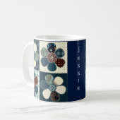 Patchwork Bloemen Gepersonaliseerd Koffiemok (Voorkant links)