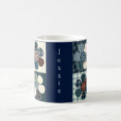 Patchwork Bloemen Gepersonaliseerd Koffiemok (Center)