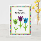 Patchwork Bloemige Lente Kaart (Gele Bloem)