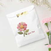 Patchwork Blume im Landhausstil Bedankzakje (Gezegeld)