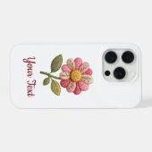 Patchwork Blume im Landhausstil iPhone Hoesje (Achterkant horizontaal)