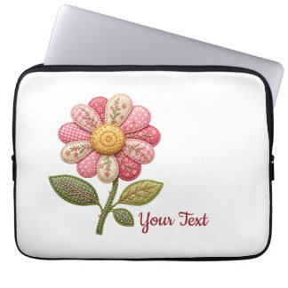 Patchwork Blume im Landhausstil Laptop Sleeve