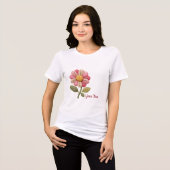 Patchwork Blume im Landhausstil Tri-Blend Shirt (Voorkant volledig)