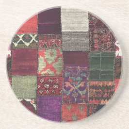 Patchwork Boheemse ronde zandsteen Onderzetter
