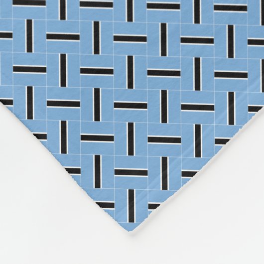 Patchwork Botswana Vlag Patroon Fleece Deken (Hoek)