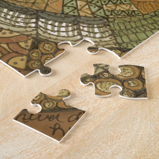  patchwork - bruin legpuzzel (Zijkant)