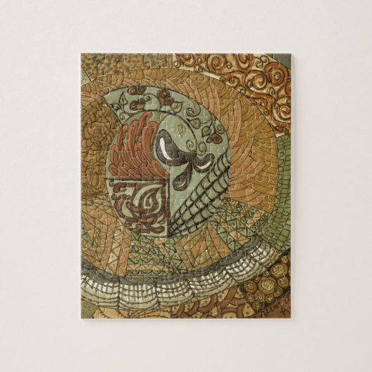  patchwork - bruin legpuzzel (Verticaal)