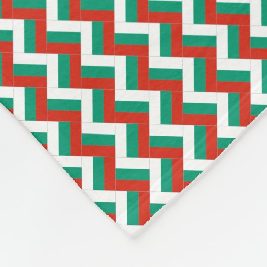 Patchwork Bulgarije Vlag Patroon Fleece Deken (Hoek)