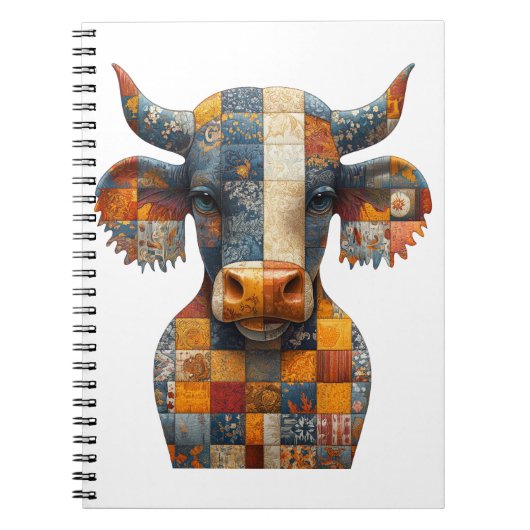 Patchwork Bull-Notitieboek Notitieboek (Voorkant)