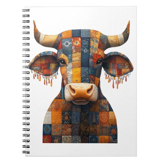 Patchwork Bull-Notitieboek Notitieboek (Voorkant)