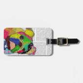Patchwork Bulldog Bagagelabel (Voorkant horizontaal)
