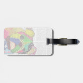 Patchwork Bulldog Bagagelabel (Achterkant horizontaal)
