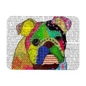 Patchwork Bulldog Magneet (Horizontaal)