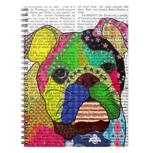 Patchwork Bulldog Notitieboek (Voorkant)