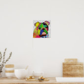 Patchwork Bulldog Poster (Keuken)