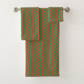 Patchwork Burkina Faso Vlag Patroon Bad Handdoek (Insitu)