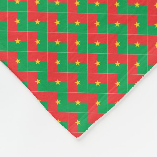 Patchwork Burkina Faso Vlag Patroon Fleece Deken (Hoek)