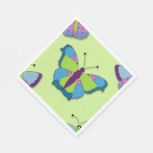 Patchwork Butterfly Pattern on Green Servet (Hoek)